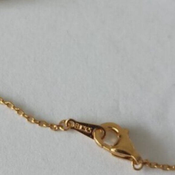 Rachel Zoe Gold Plated 925 Ster Silver Bracelet Pave 3 Blue Clover - Picture 11 of 14